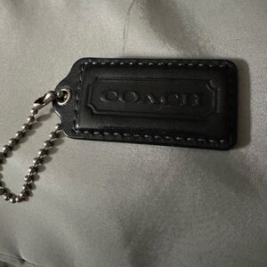 Coach Black Leather Tag